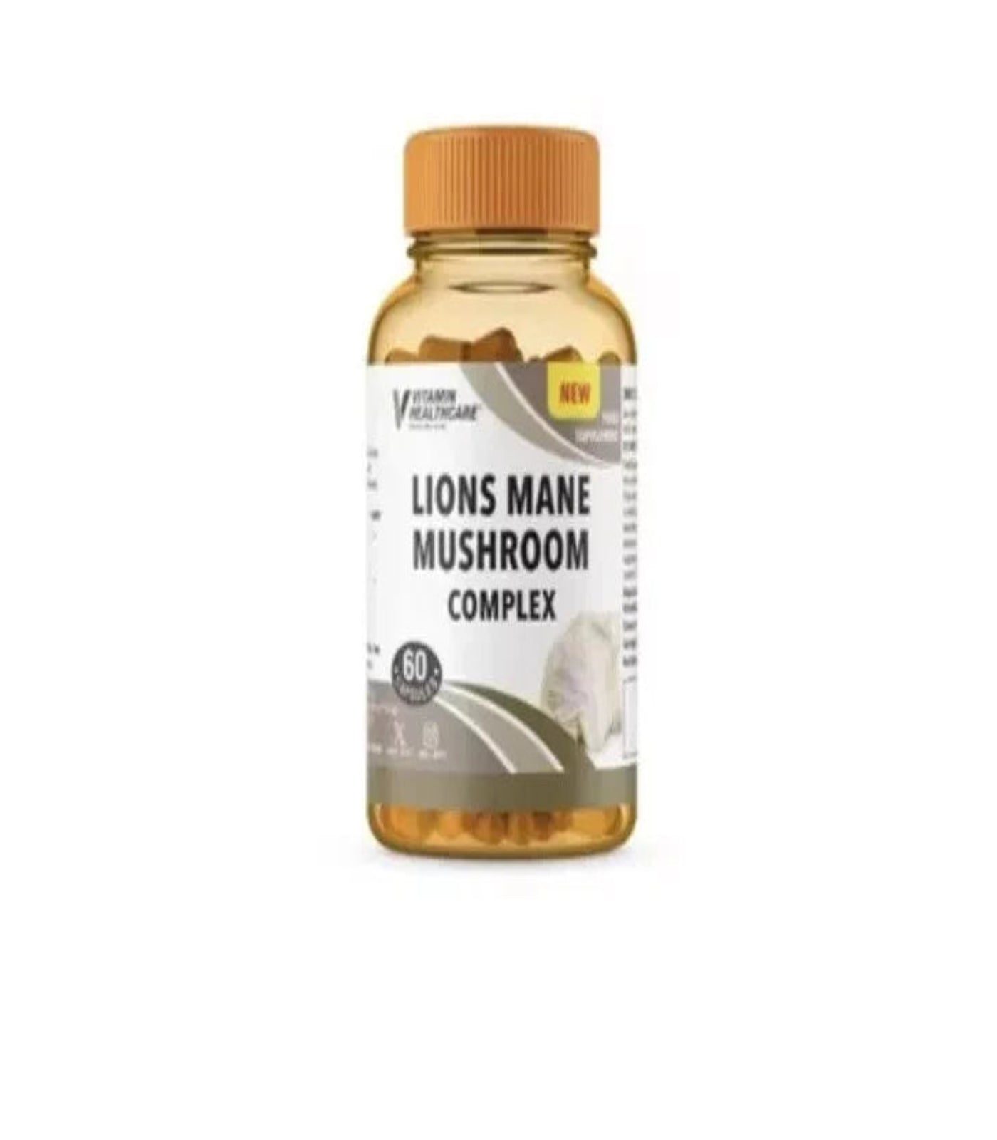 2x Lions Mane Mushroom Complex Food Supplement 60 Capsules