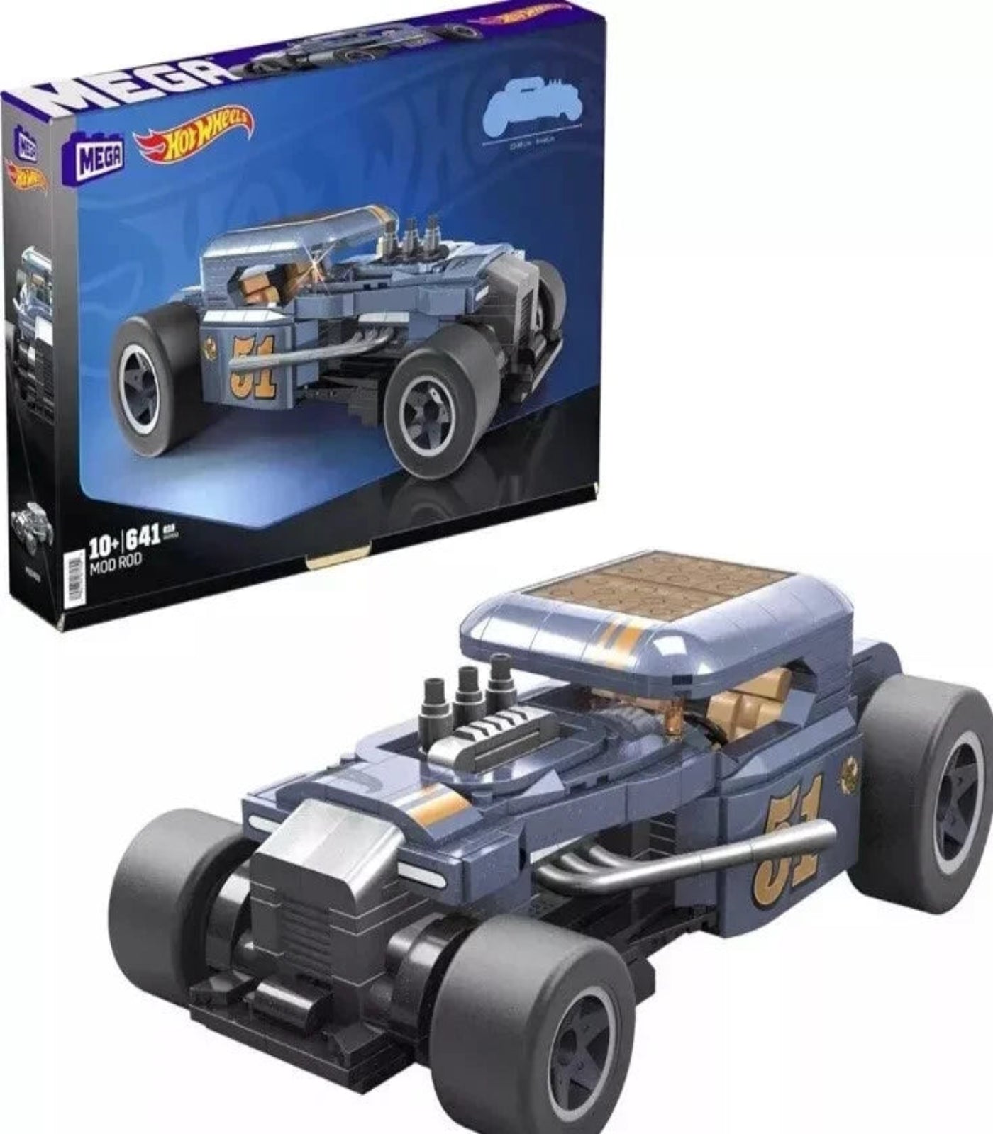 Toy car set with detailed design and Hot Wheels branding on packaging