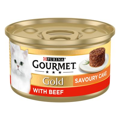 x2 Gourmet Gold Savoury Cake Wet Adult Cat Food 8x85g