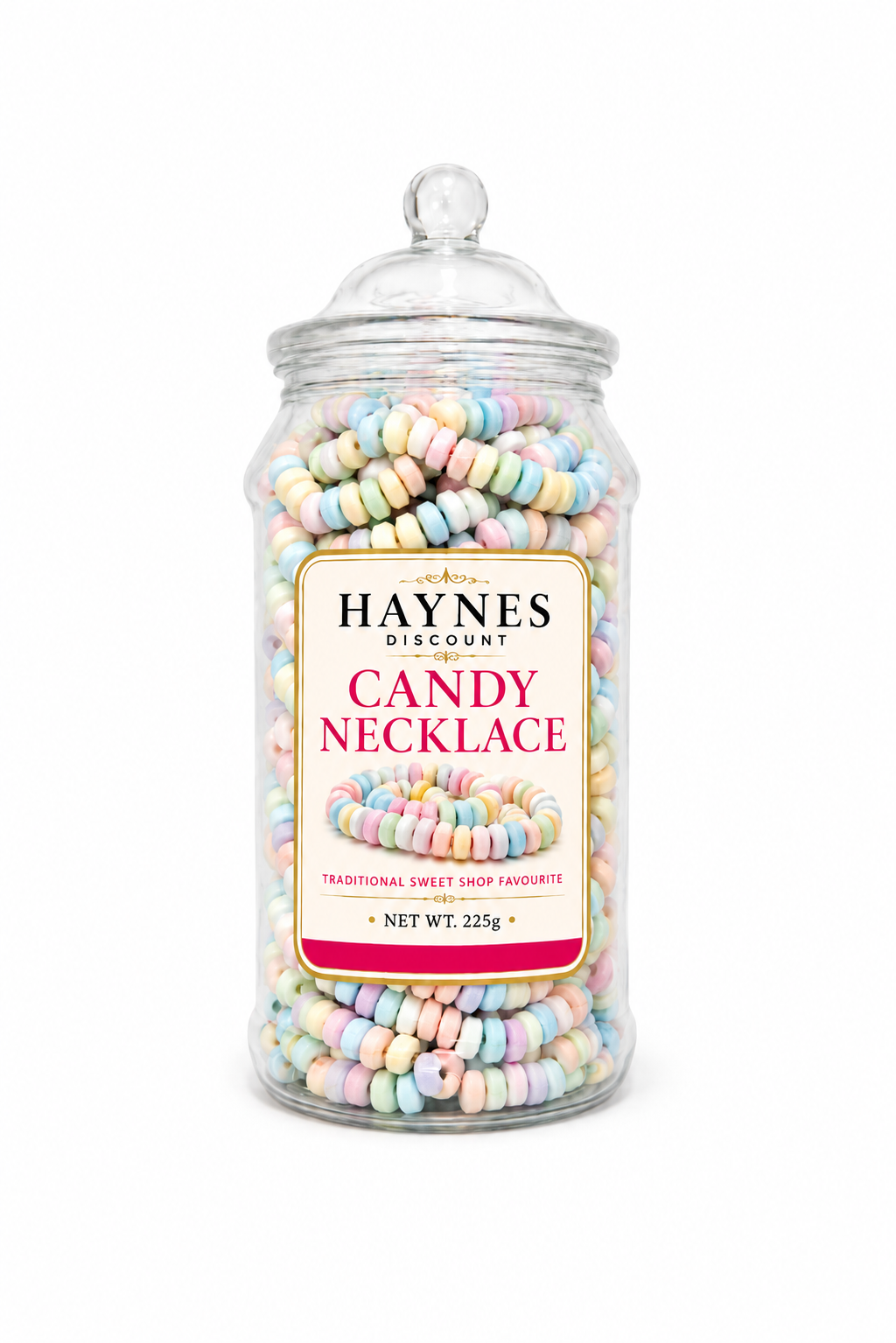 Retro Candy Sweet Necklace Gift Jar 225g