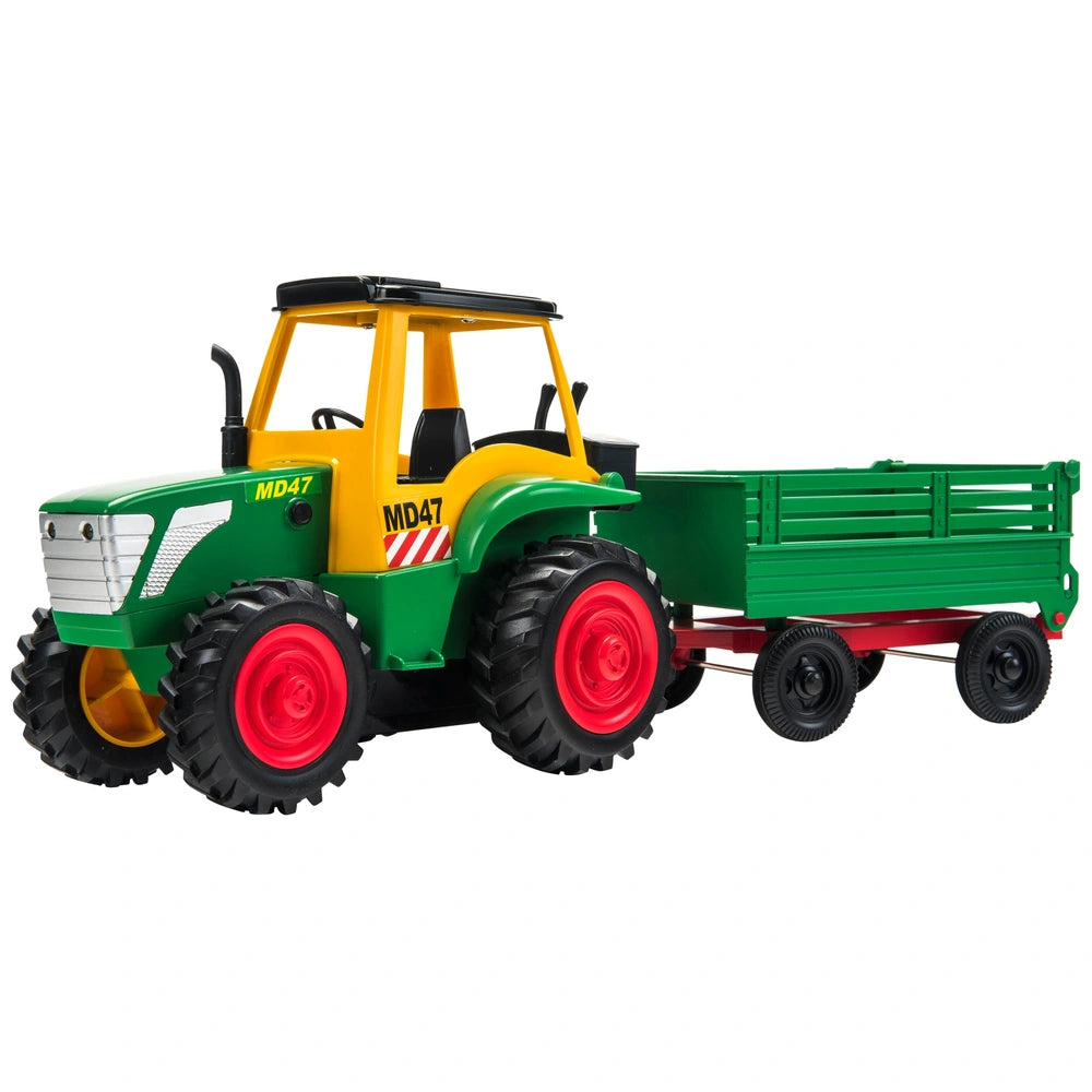 Farm Tractor & Trailer With Farm Animals