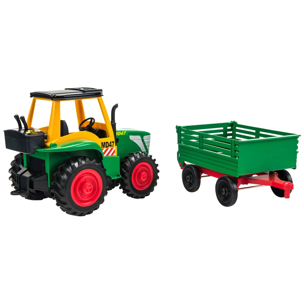 Farm Tractor & Trailer With Farm Animals