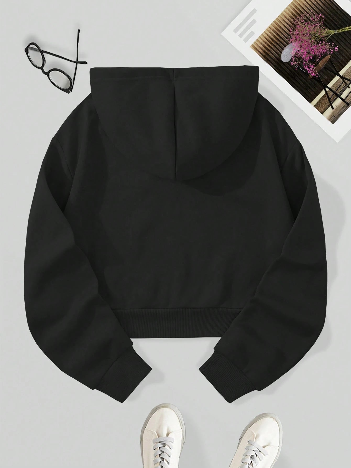 SHEIN Thermal Long Sleeve Crop Hoodie Size 8 (S)