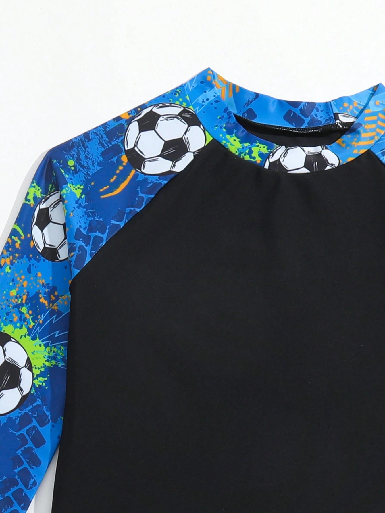SHEIN Young Boys Football Print Beach Swimsuit Size 6 Years