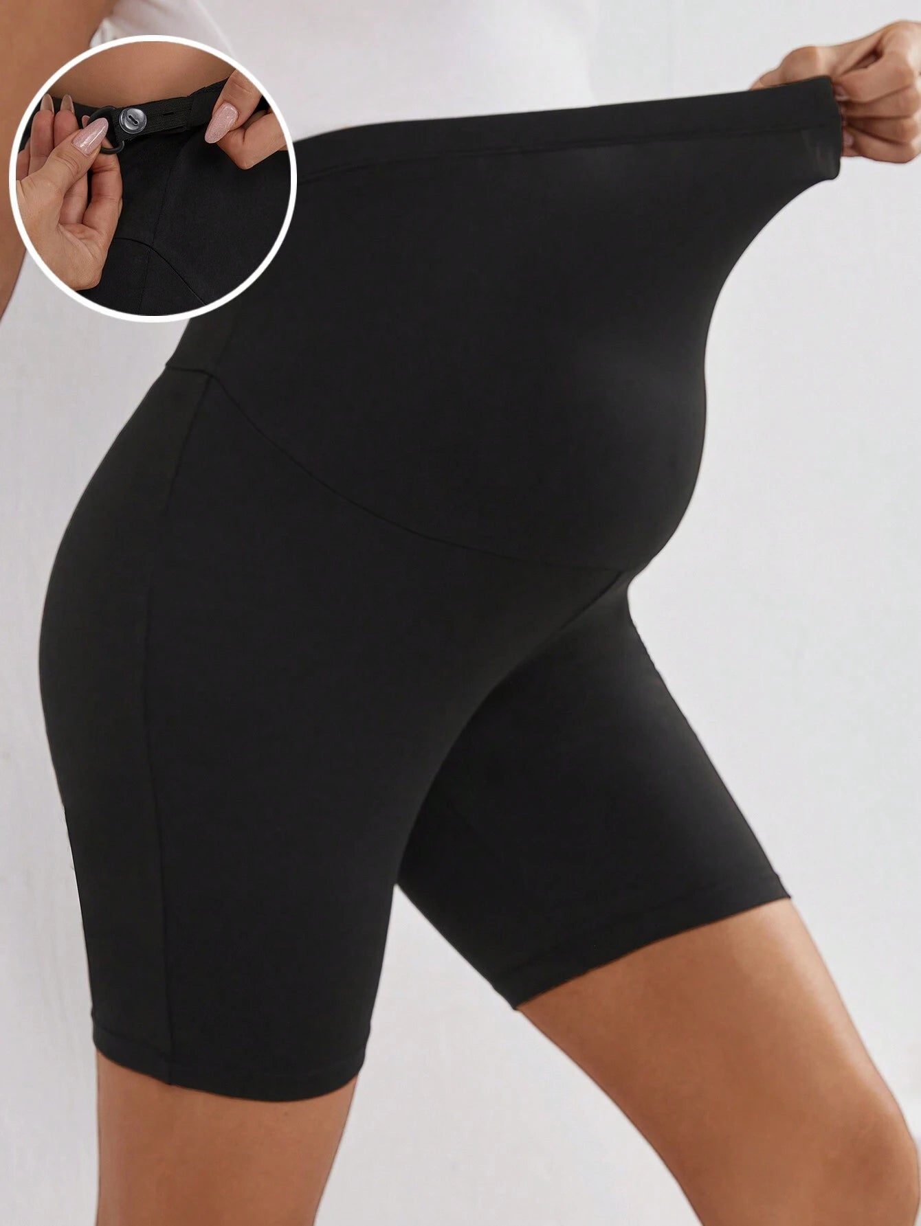 SHEIN Black Maternity Cycling Shorts Size M