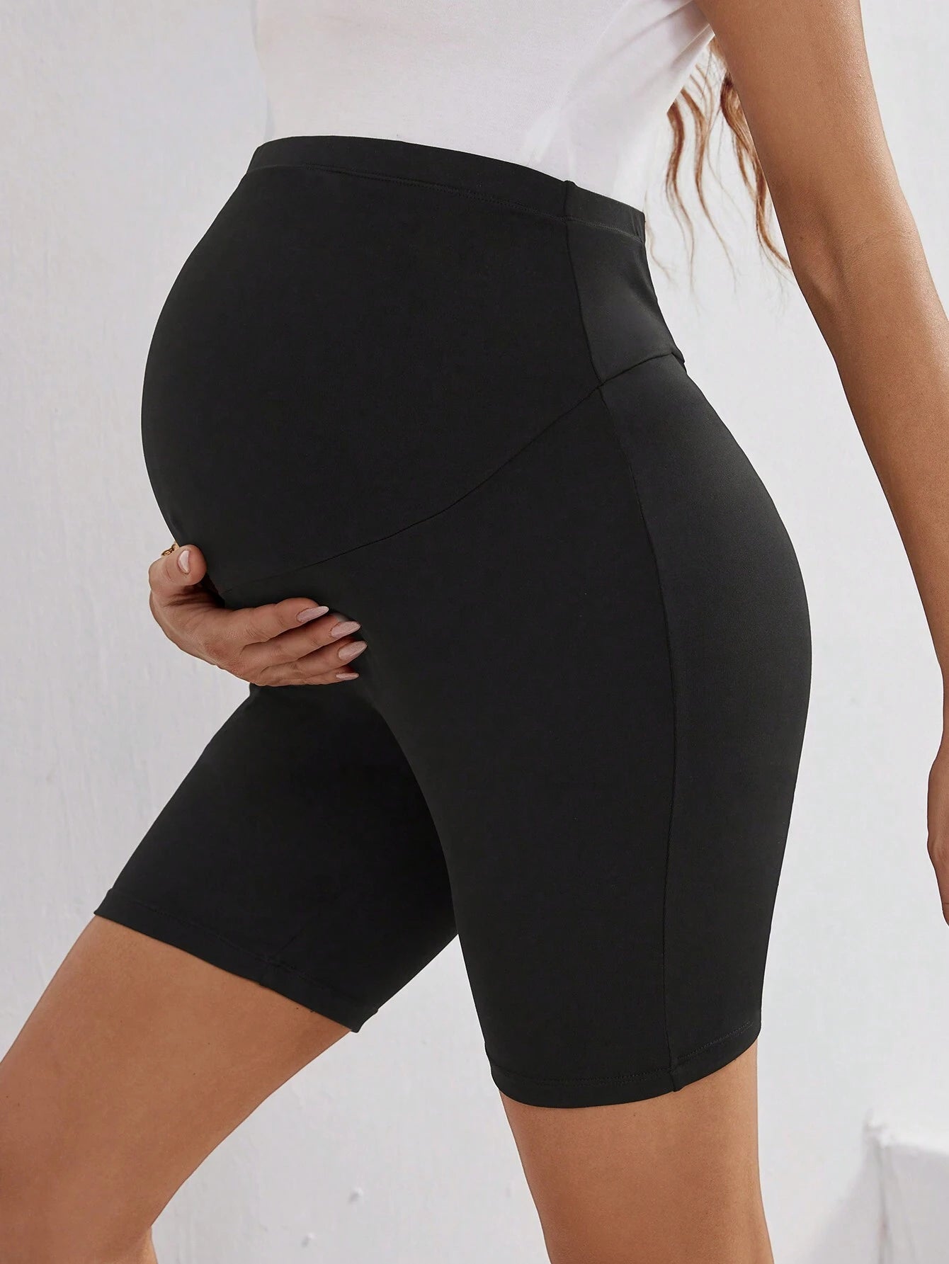 SHEIN Black Maternity Cycling Shorts Size M