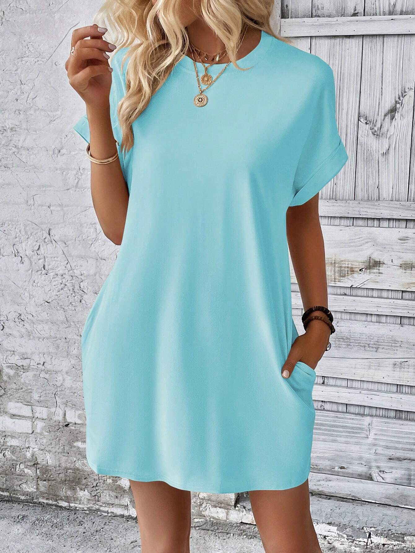 SHEIN Round Neck Batwing Sleeve Dress Size 16 (XL)