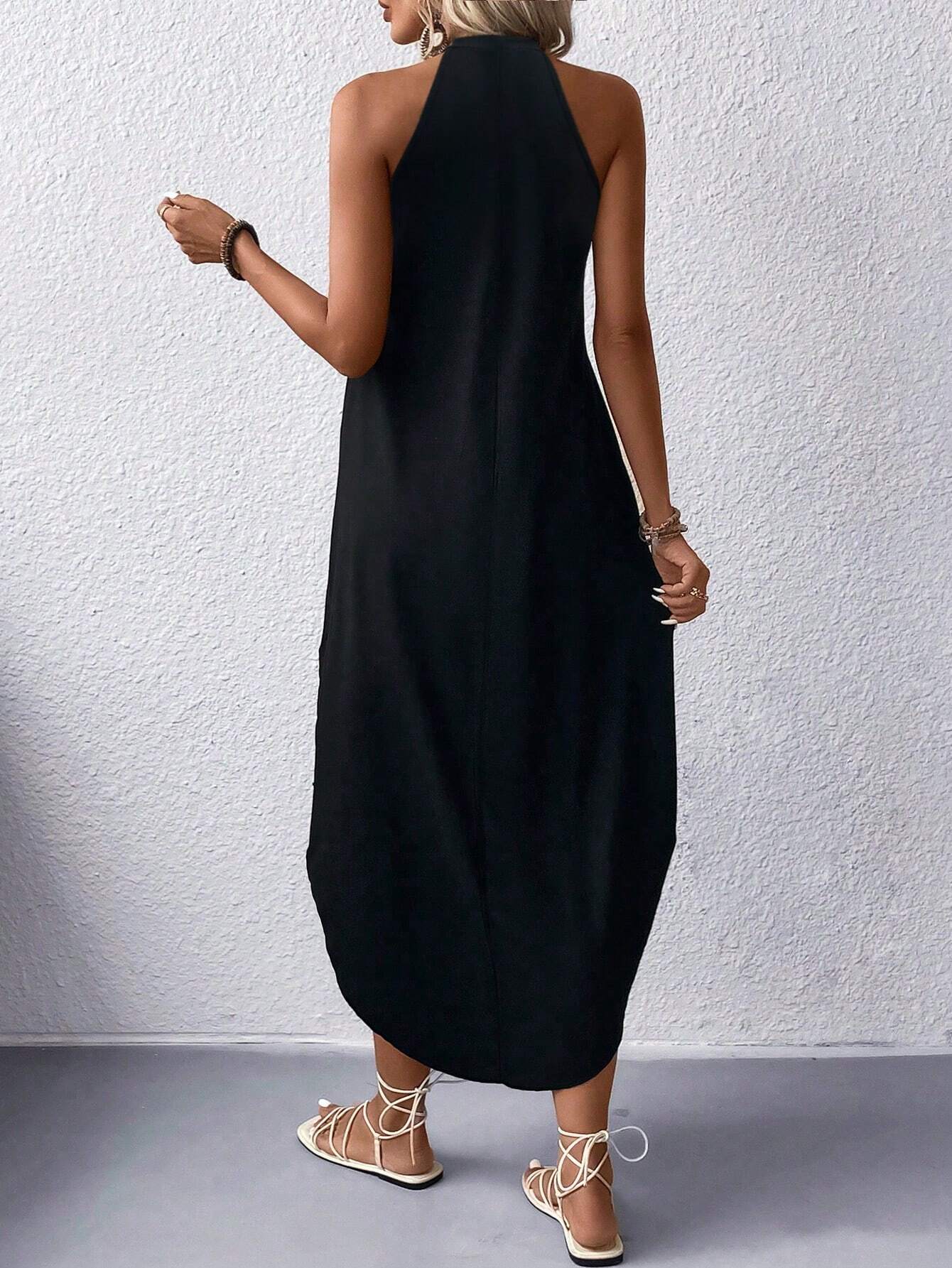 SHEIN Asymmetric Halter Neck Dress Size 10 (M)