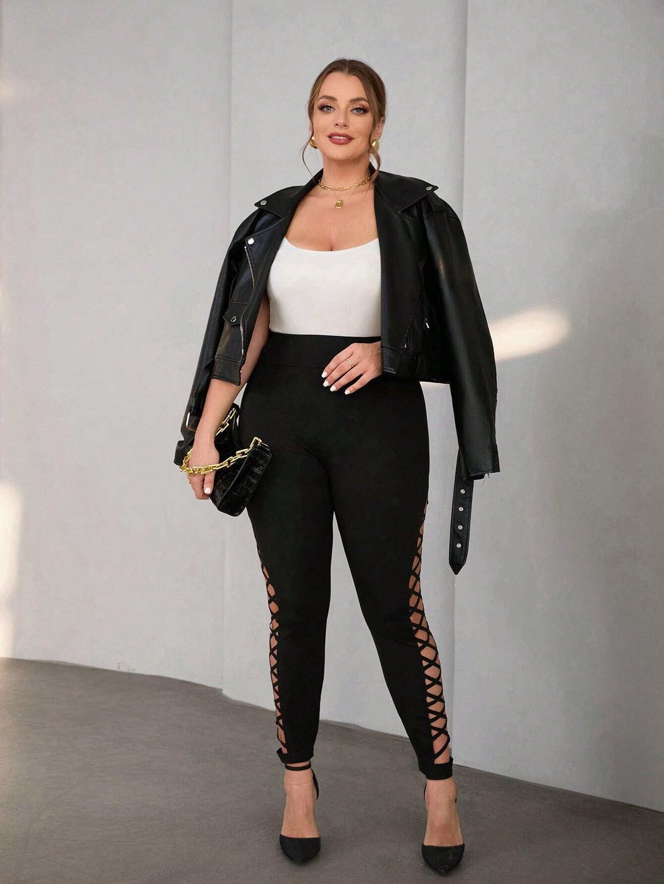 SHEIN Hollow Out Leggings Size 22 (3XL)