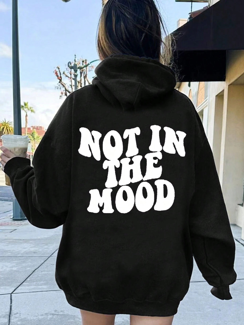 SHEIN Teen Girl Casual Letter Printed Hoodie Sweatshirt Size 14 Years