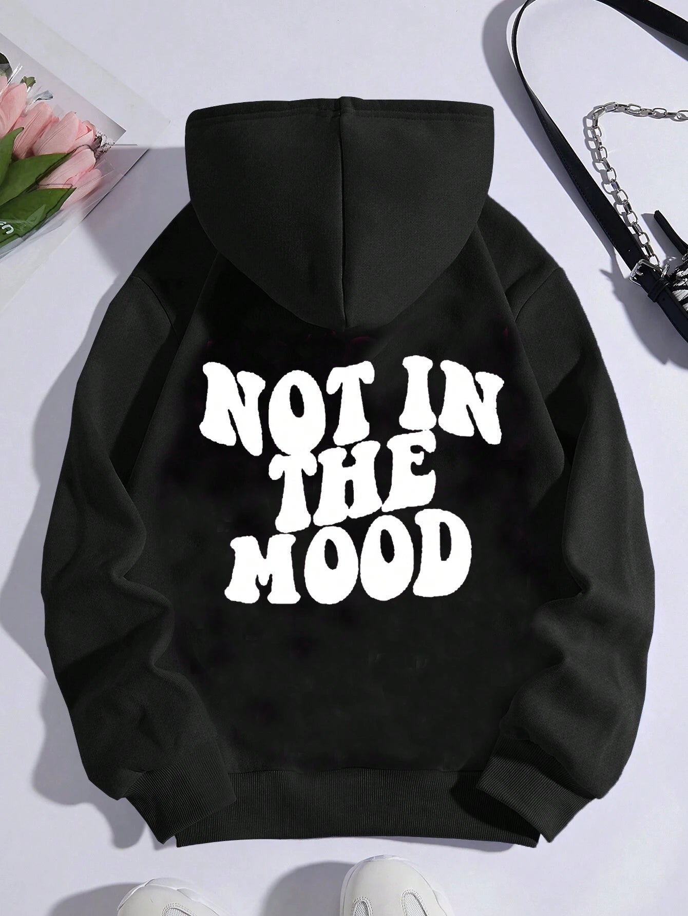SHEIN Teen Girl Casual Letter Printed Hoodie Sweatshirt Size 14 Years