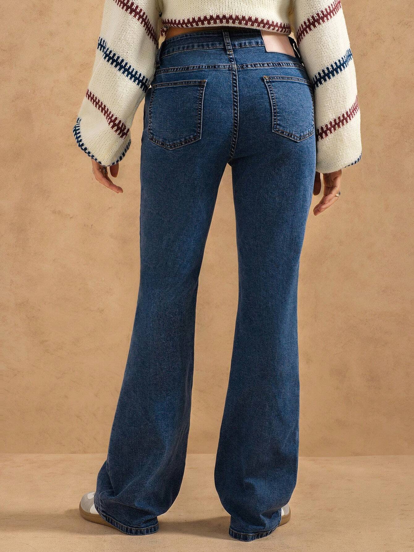 Forever 21 SHEIN Blue Flared Stretch Denim Jeans Size 6 (26)