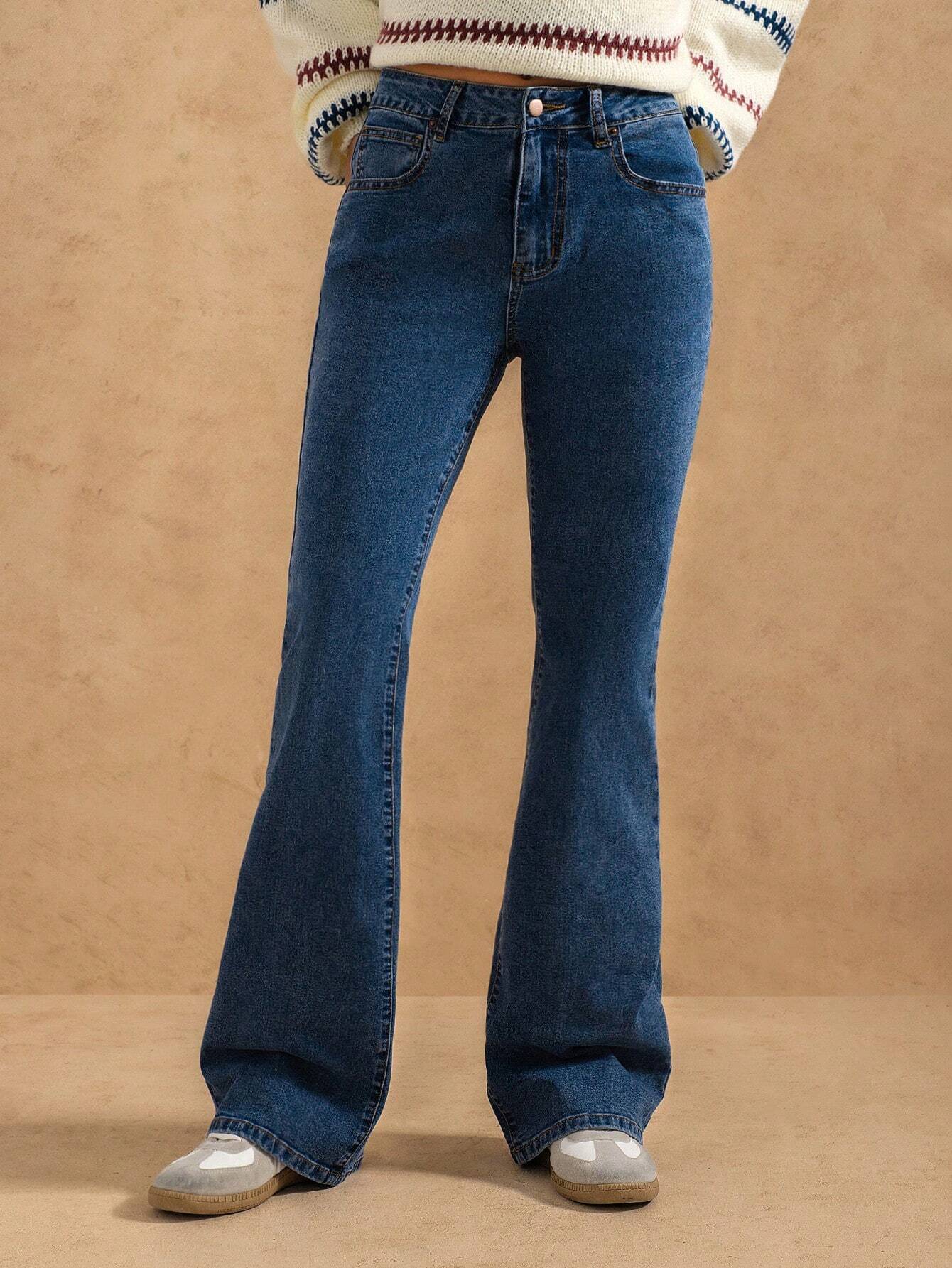 Forever 21 SHEIN Blue Flared Stretch Denim Jeans Size 6 (26)