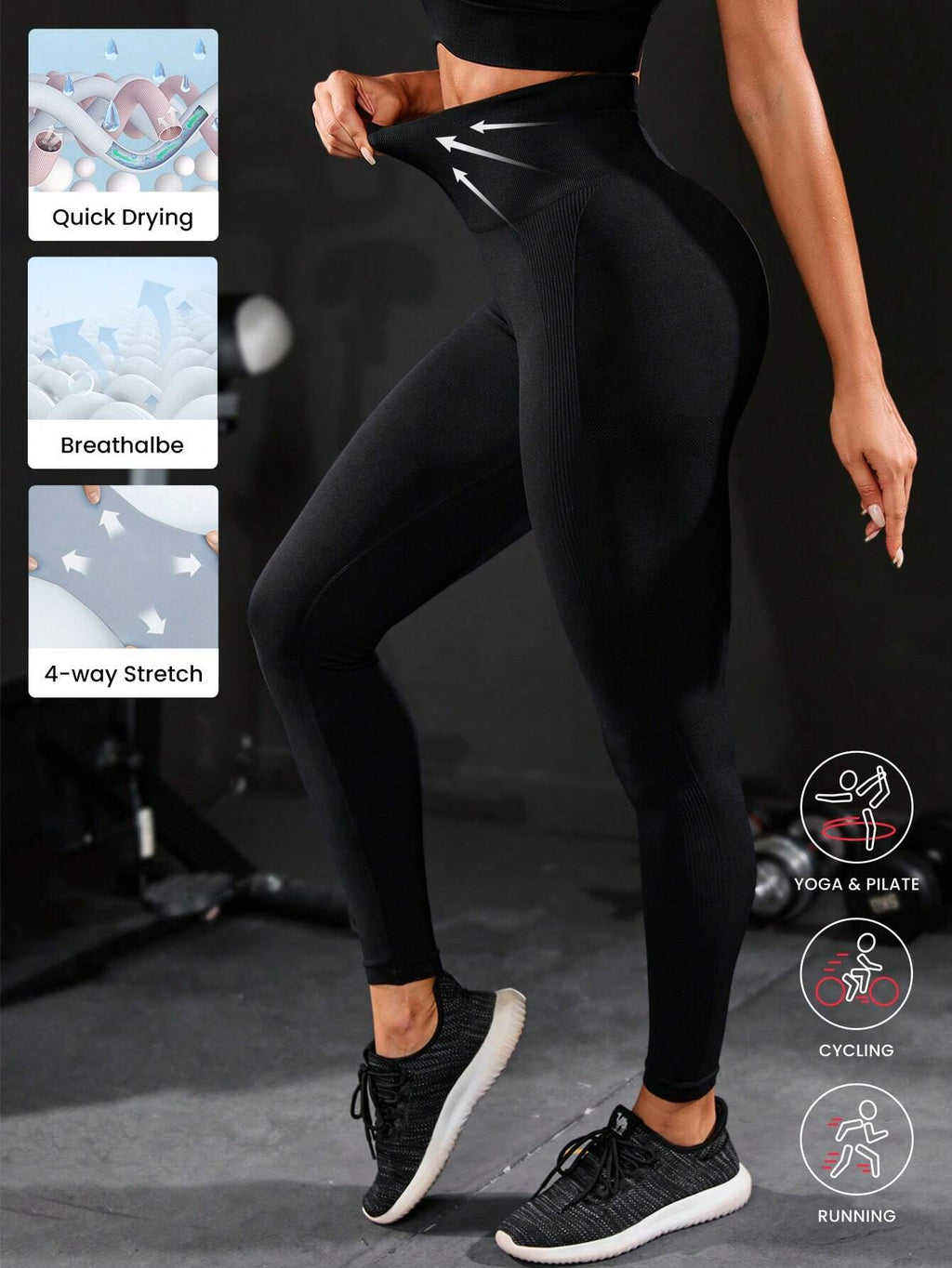 SHEIN High Waisted Seamless Slim Leggings Size 8 (S)