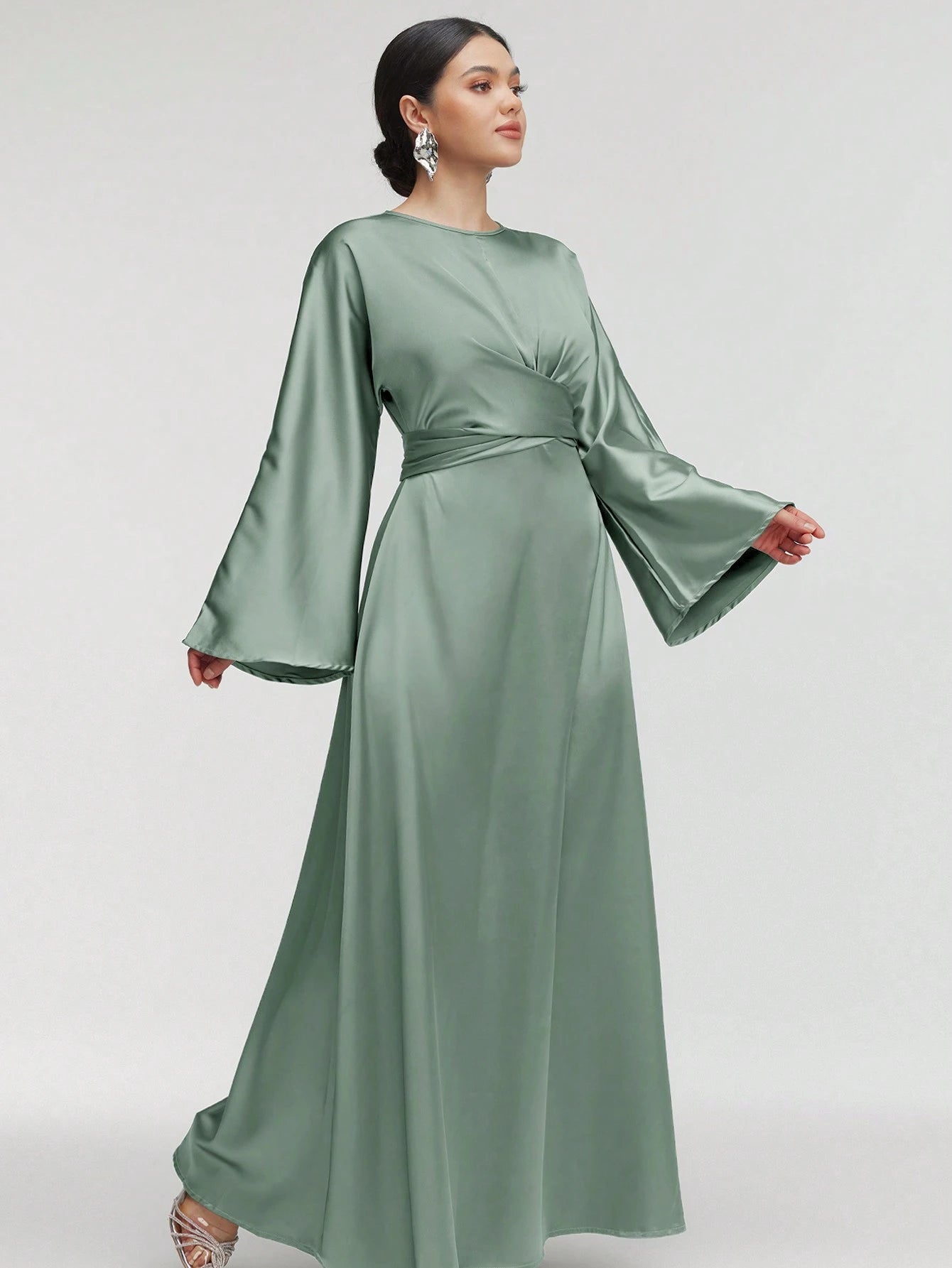 SHEIN Satin Finish Maxi Dress Size 8 (S)