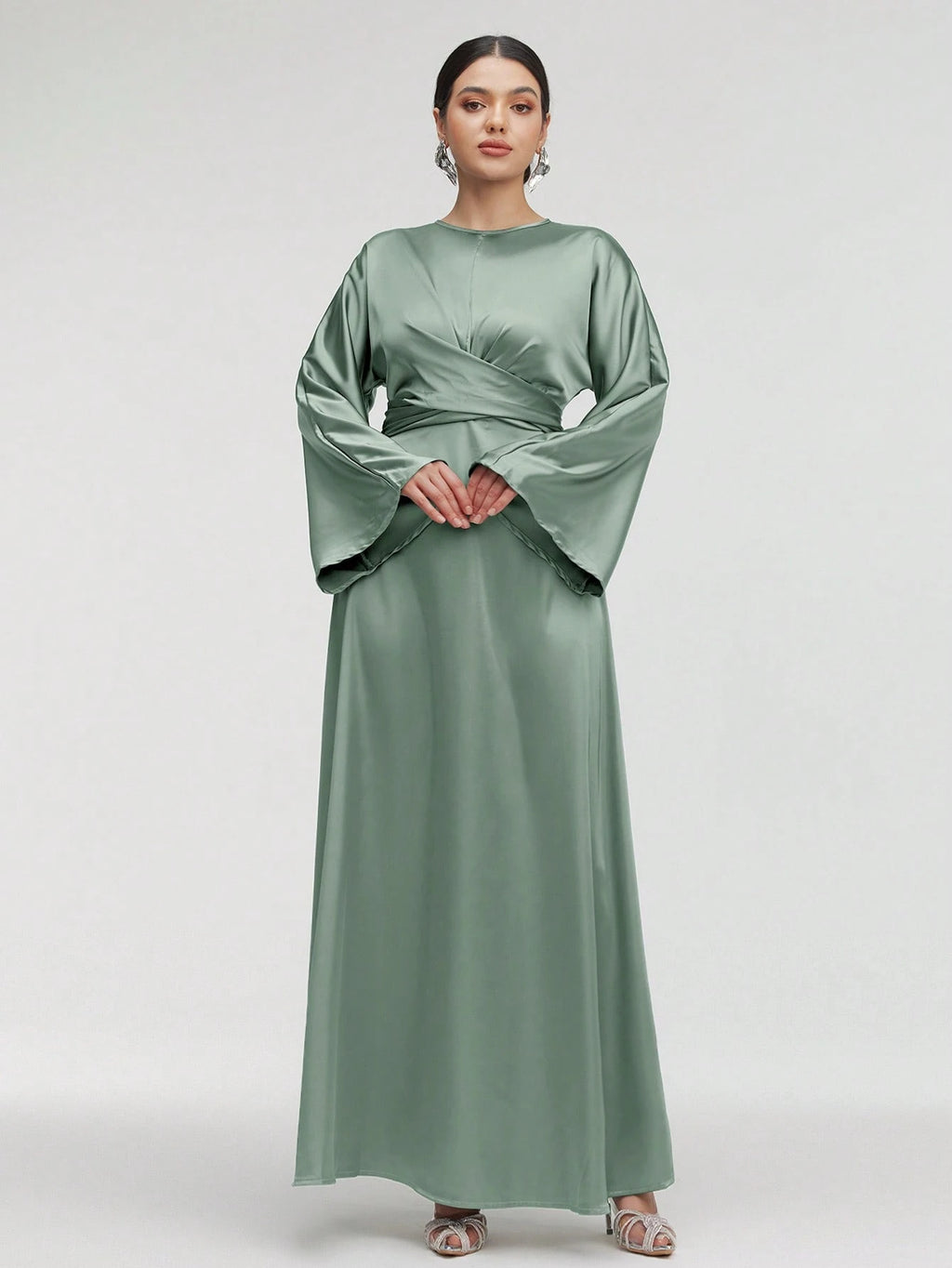 SHEIN Satin Finish Maxi Dress Size 8 (S)