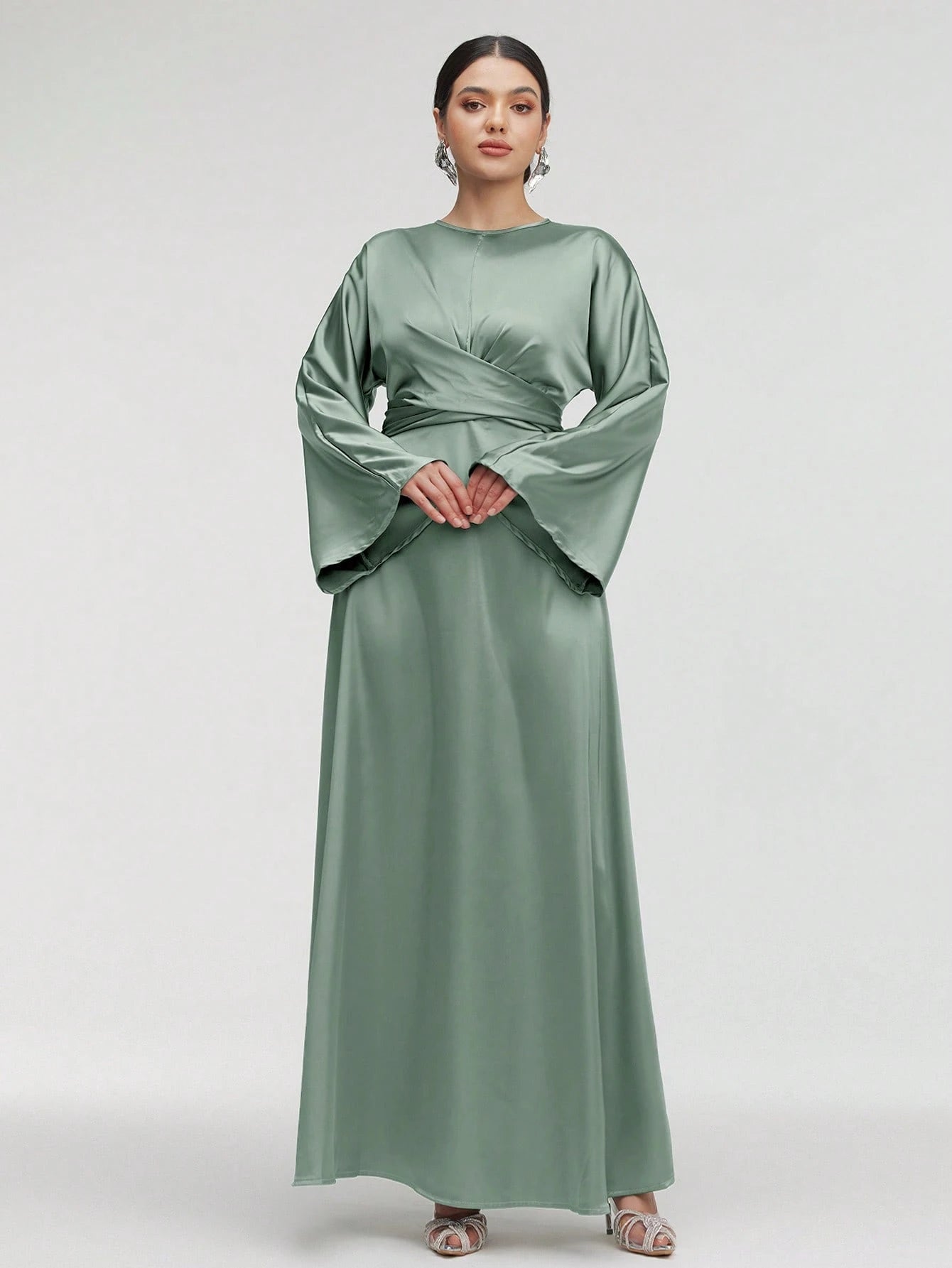 SHEIN Satin Finish Maxi Dress Size 8 (S)
