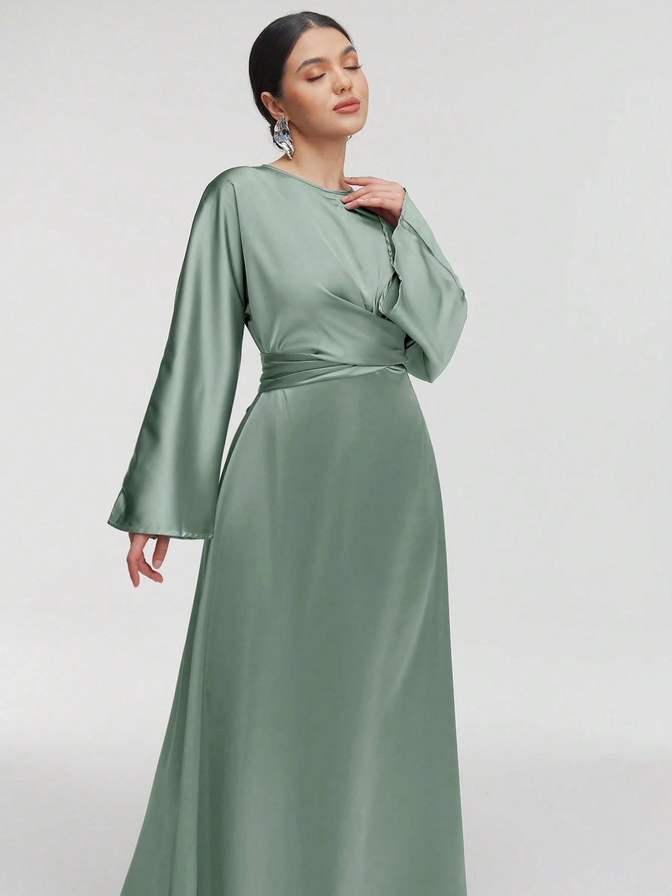 SHEIN Satin Finish Maxi Dress Size 8 (S)