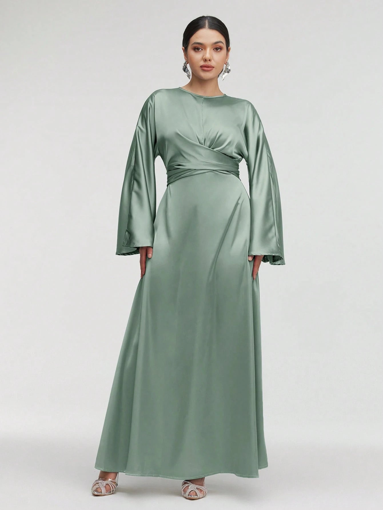 SHEIN Satin Finish Maxi Dress Size 8 (S)