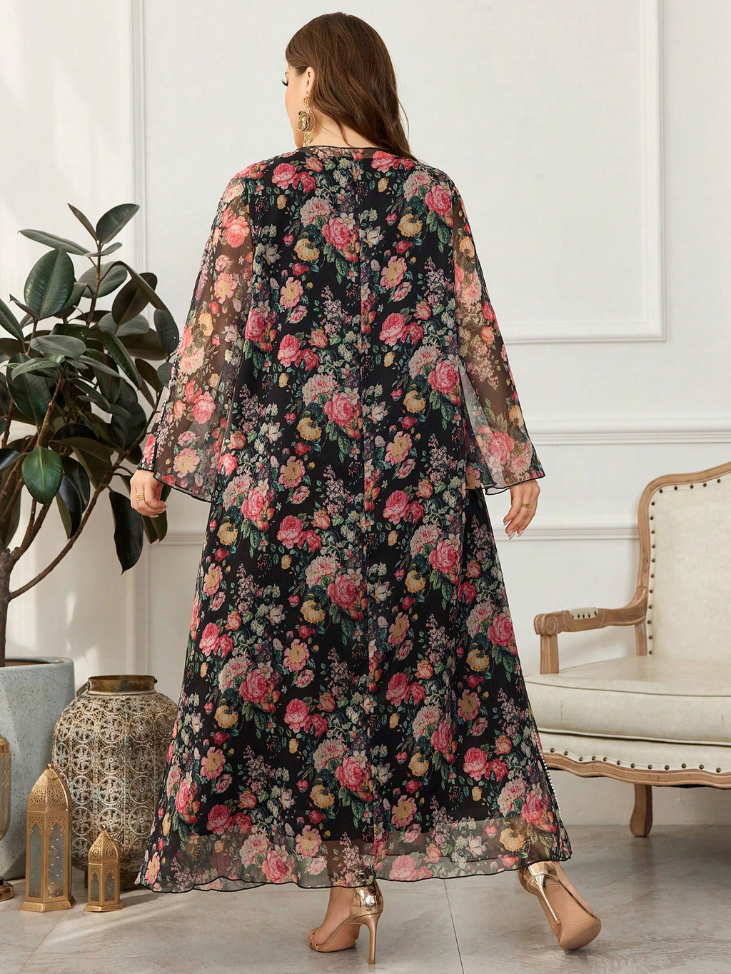 SHEIN Floral Loose Dress Size 22 (3XL)