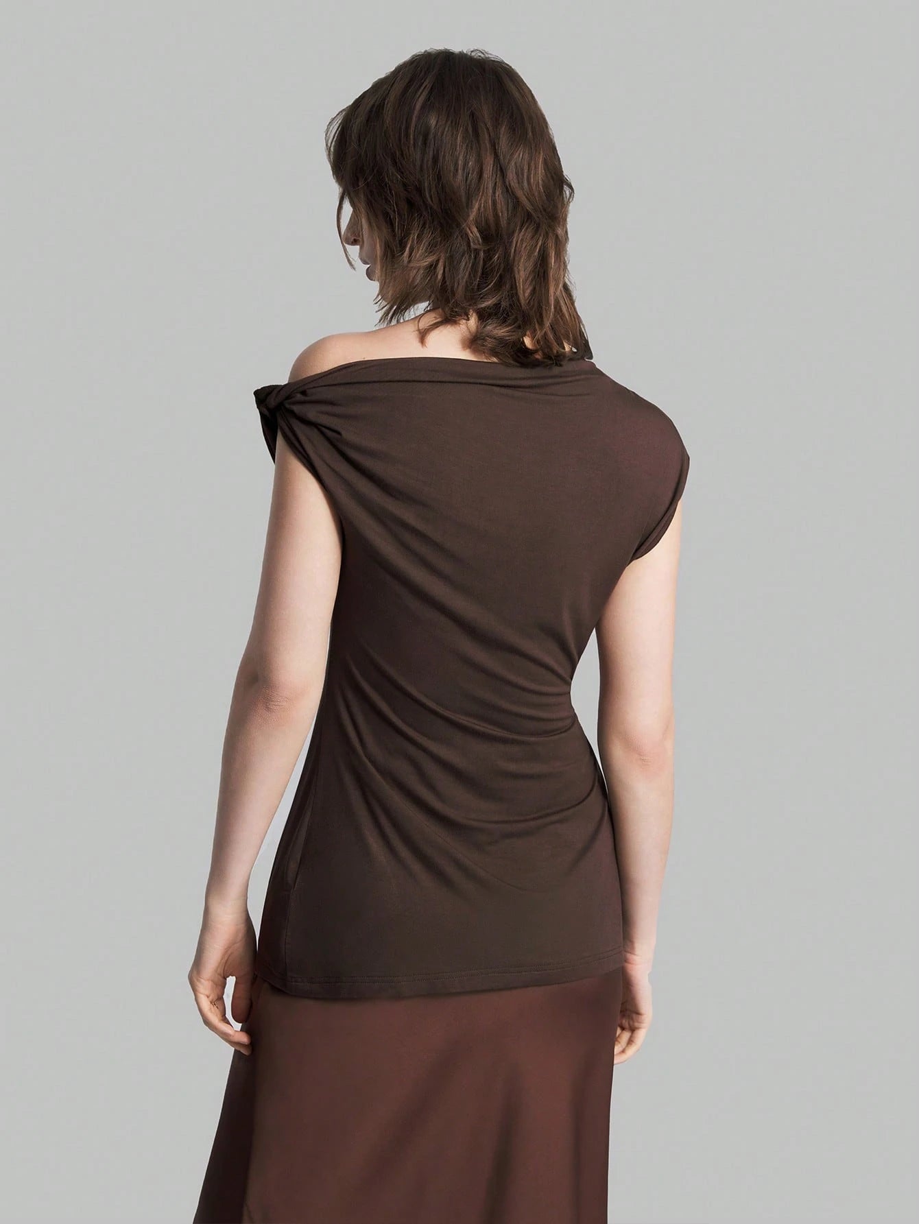 SHEIN Asymmetric Pleated Blouse Size 12/14 (L)
