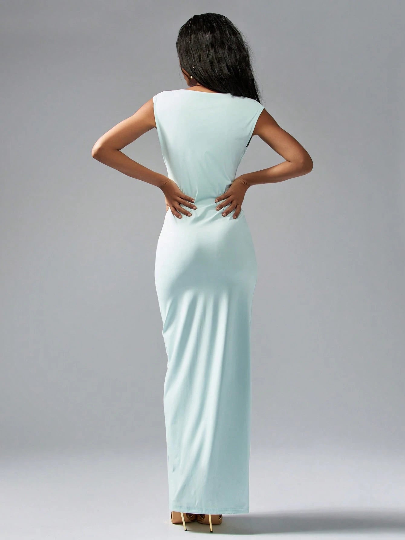 Missguided Off Shoulder Cutout Wrap Maxi Dress Size 6 (XS)