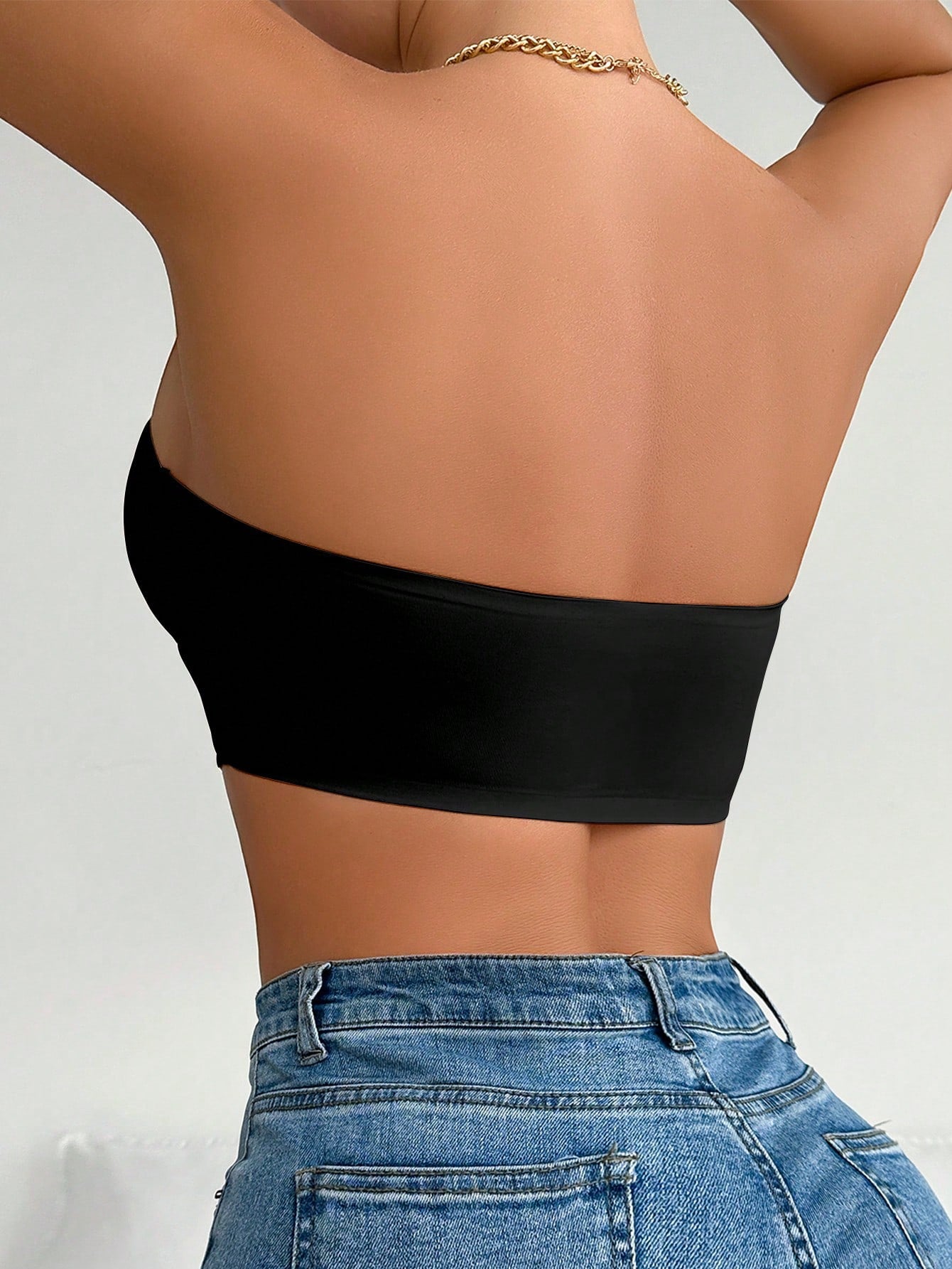 SHEIN Seamless & Strapless 3pcs Padded Bra Set Size L