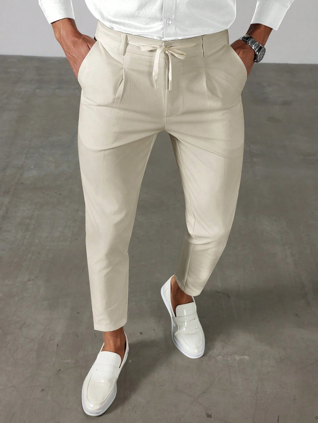SHEIN Business Casual Belted Dress Pants Size XL