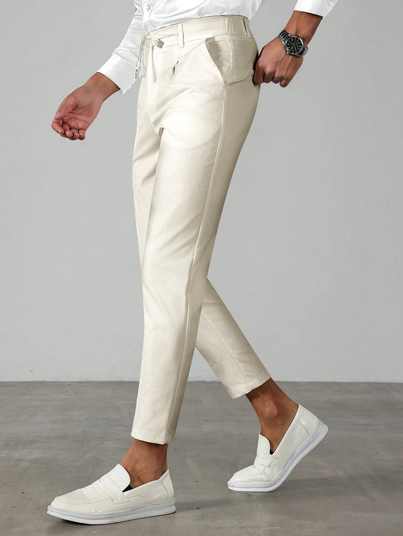 SHEIN Business Casual Belted Dress Pants Size XL