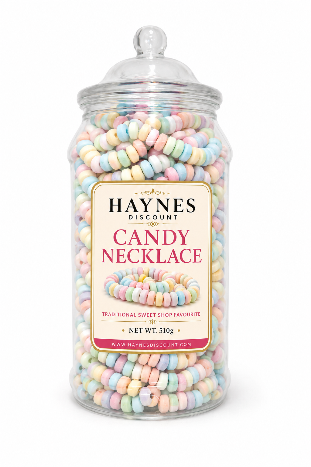 Retro Candy Sweet Necklace Gift Jar 510g