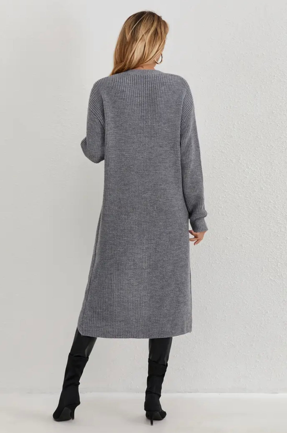 Grey Jumper Sweater Dress Size L (12/14)