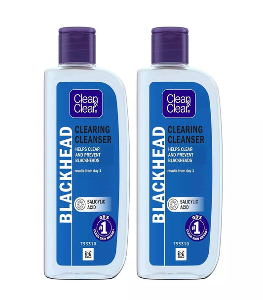 2x Clean And Clear Blackhead Clearing Oil Free Cleanser 200ml