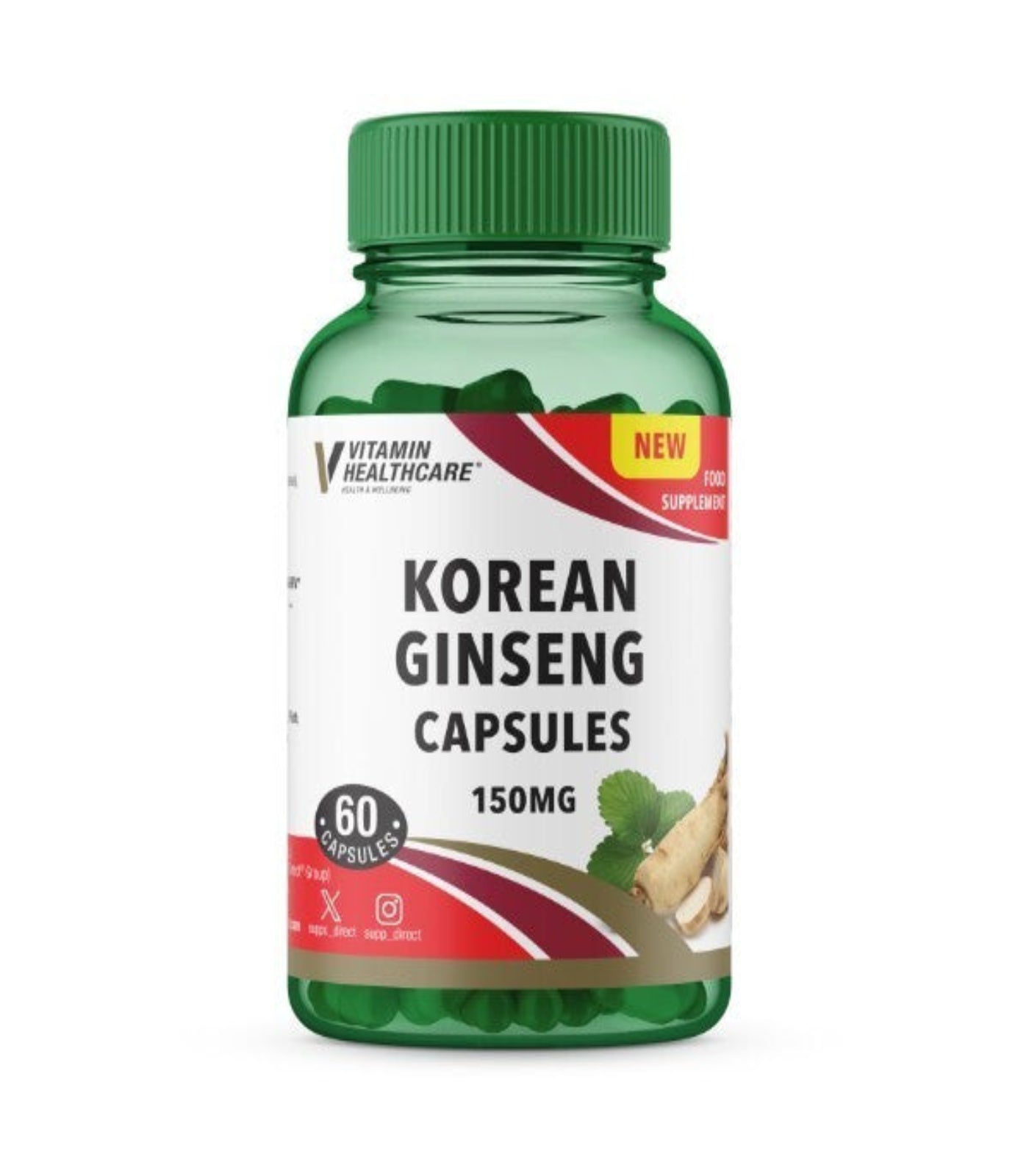 Vitamin Health Korean Ginseng Caps 60 Capsules (2 Pack)