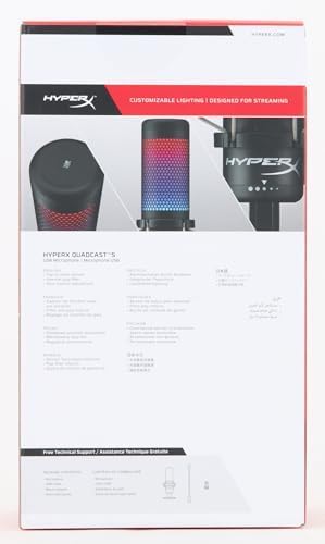 HyperX QuadCast S – RGB USB Condenser Microphone