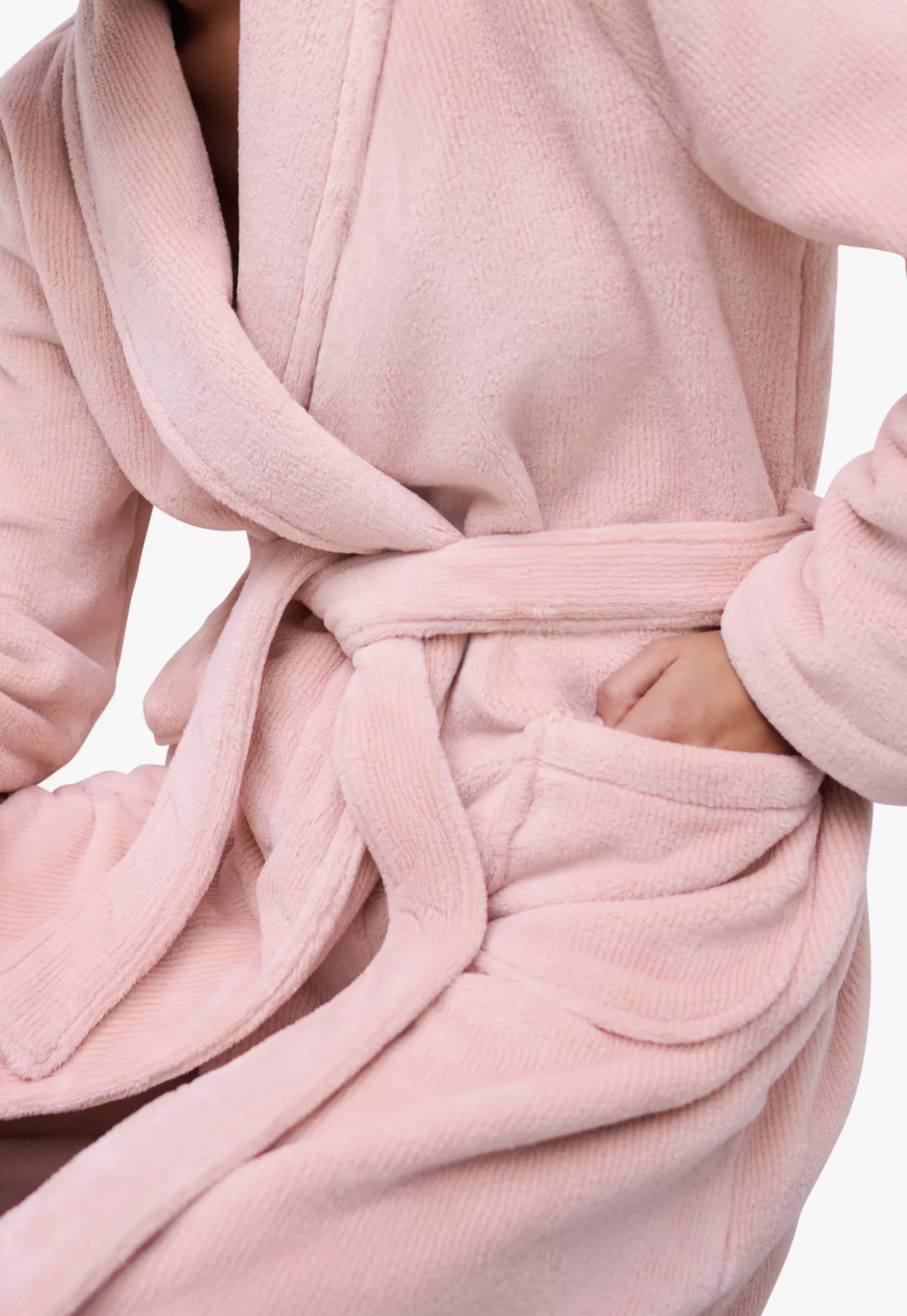 Teddy Soft Feel Dressing Gown, Authenic Pink Size L