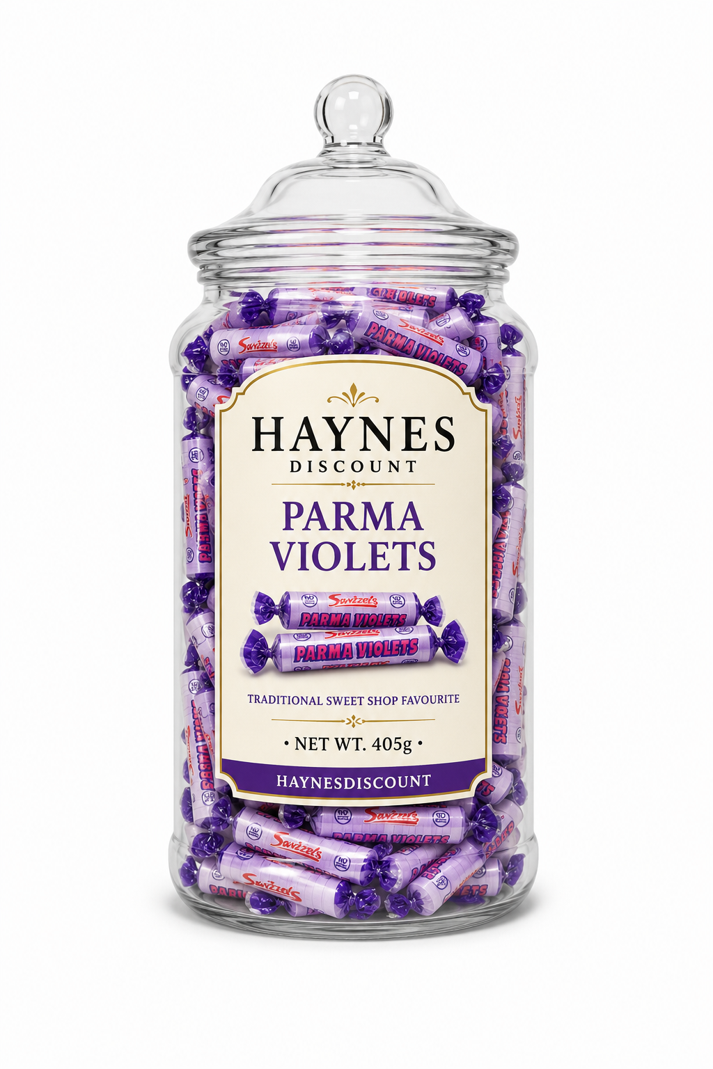Original Parma Violets Retro Sweets 405g Gift Jar - Classic Sweets Shop