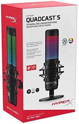 HyperX QuadCast S – RGB USB Condenser Microphone