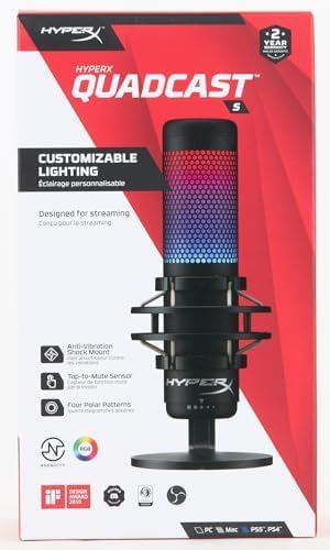 HyperX QuadCast S – RGB USB Condenser Microphone