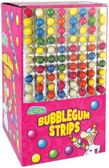 Bubblegum Strips (Assorted Fruit Flavours) 6 Strips
