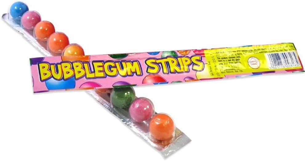 Bubblegum Strips (Assorted Fruit Flavours) 6 Strips