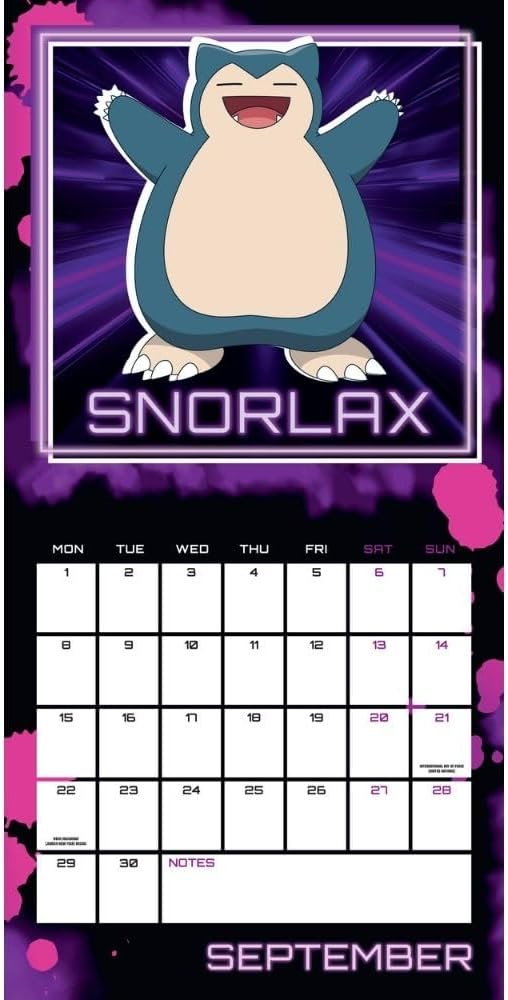 2025 Calendar Pokemon Month to View Square Calendar