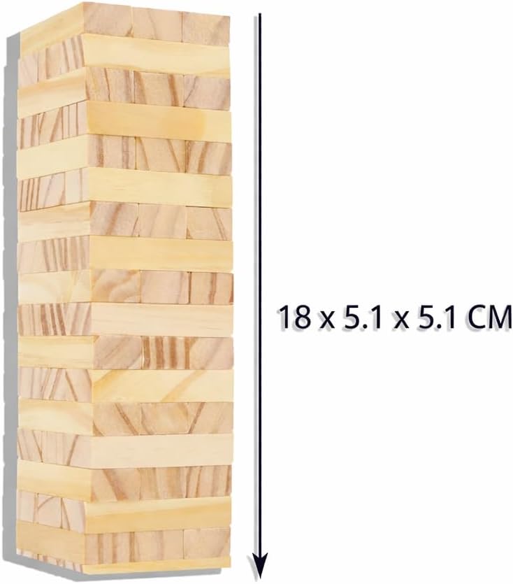 Wooden Stacking Game 54 pieces Mini Travel Game