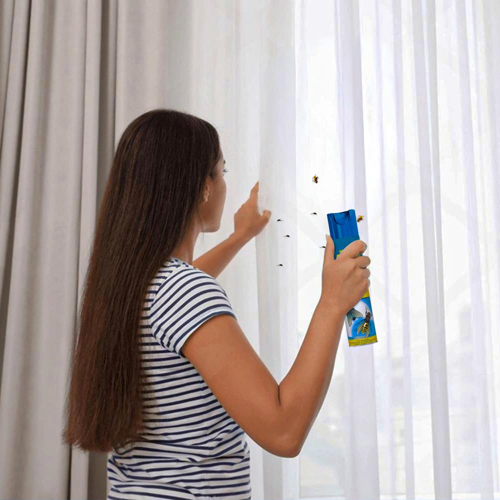 3x Fly And Wasp Killer Spray Kill Insects Midges Mosquito Advance Formula 300ml (3 Pack)