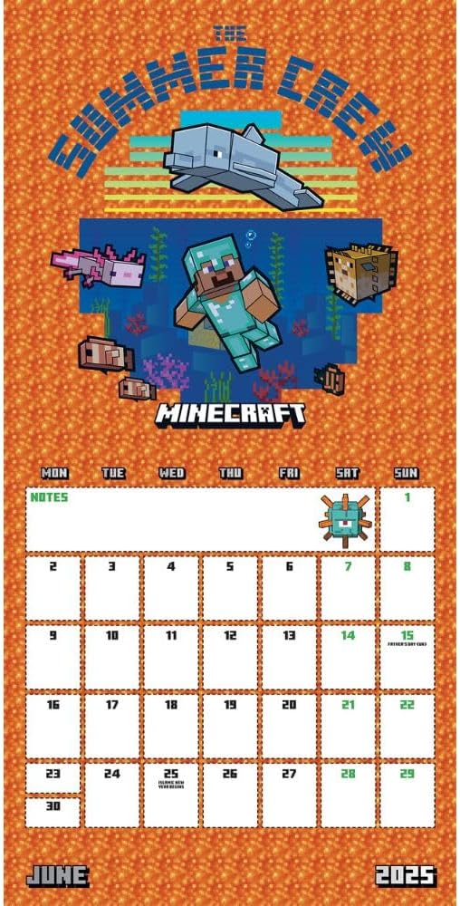 2025 Calendar Minecraft Calendar, A5 Diary and Pen Gift Box Set
