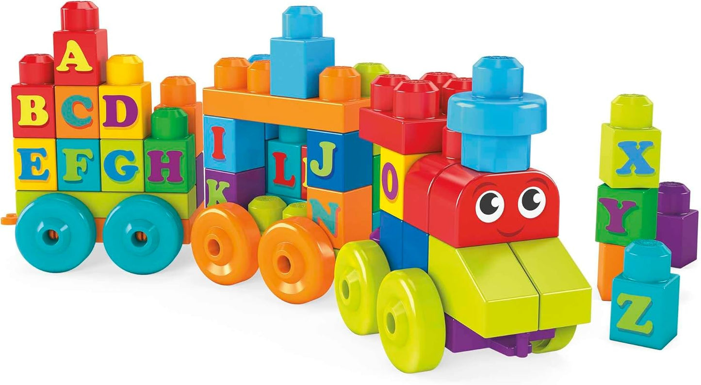 MEGA BLOKS First Builders ABC Learning Train 60 Pieces 1+ Years