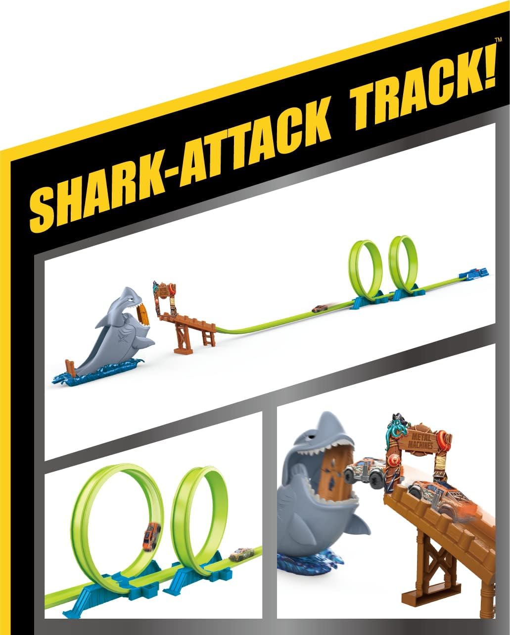 Metal Machines Shark Attack Track Set 4+