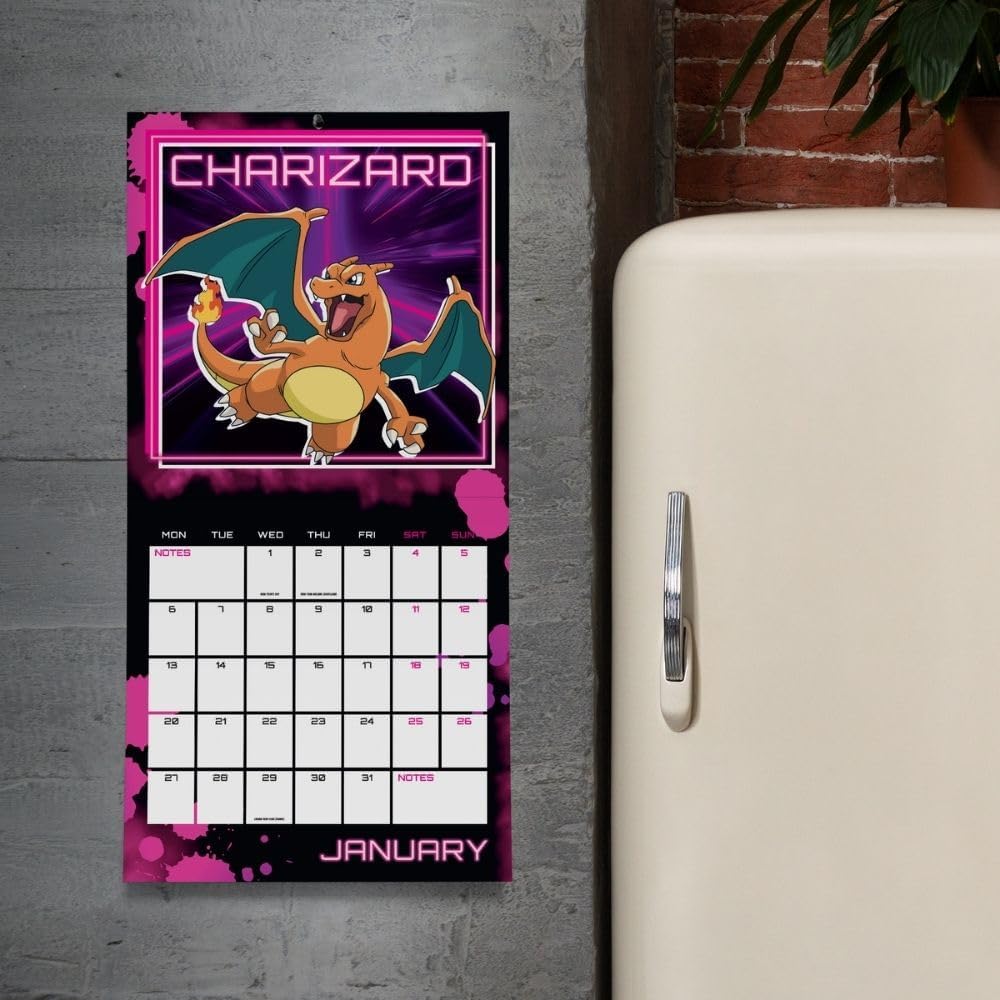 2025 Calendar Pokemon Month to View Square Calendar