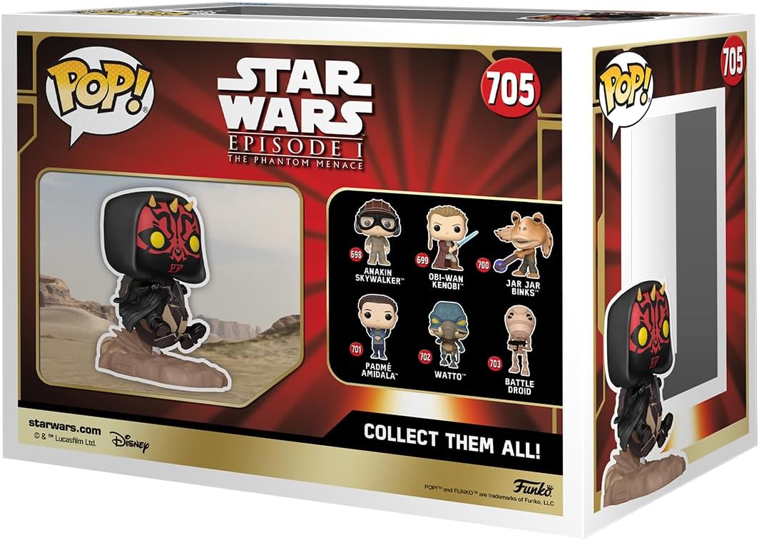 Funko POP! Rides Deluxe: Star Wars Episode 1 The Phantom Menace Anniversary - Darth Maul on Bloodfin
