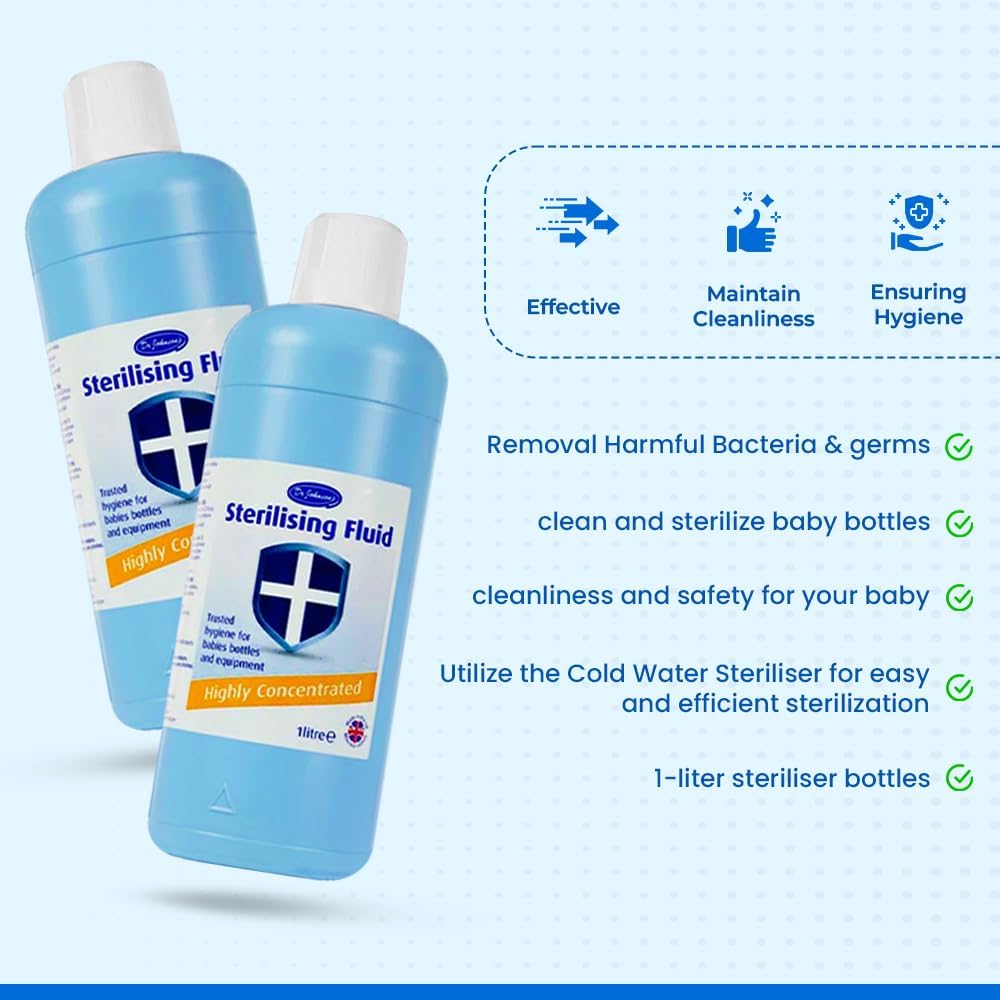 Dr Johnson's Highly Concentrated Baby Sterilising Fluid (2 Pack)