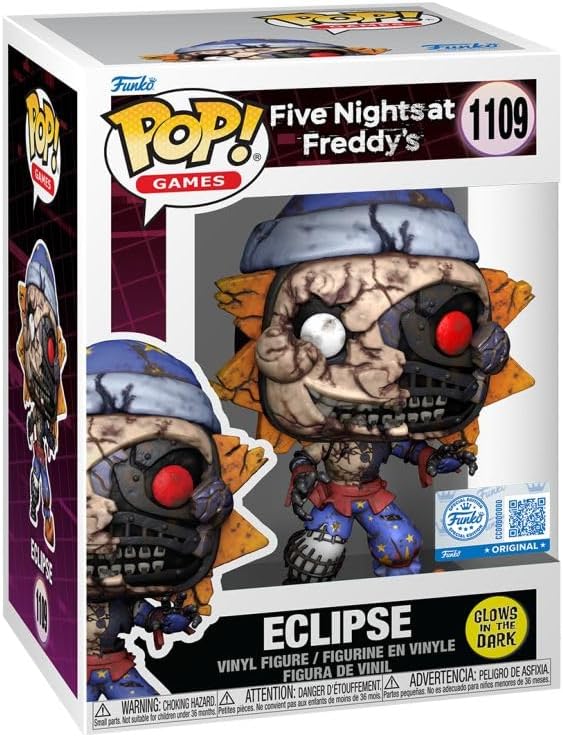 Funko Pop! Games Five Nights at Freddy's: Security Breach Eclipse Vinyl Figure, Glow in The Dark, 4.6 Inches Tall, #1109